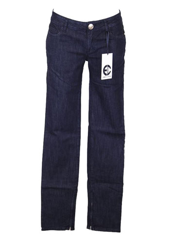 Чёрные классические джинсы женские купить enrico coveri. Джинсы с низкой посадкой, с разрезами