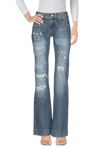 2023-2024 модные брендовые женские джинсы купить. Джинсы клёш женские Daniele Alessandrini фото