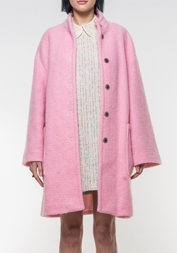 Женское короткое модное пальто из шерсти и мохера Италия. Модное пальто 2022-2023 купить Киев